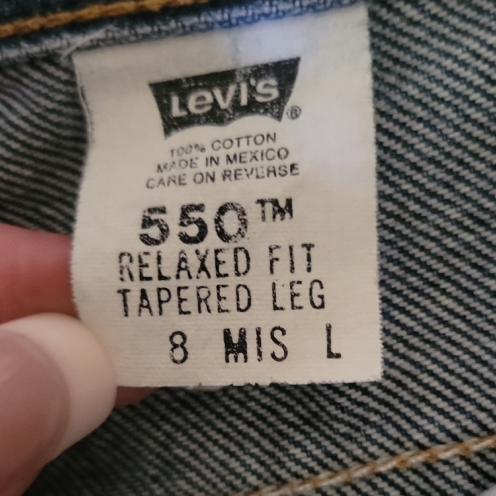 VINTAGE Levi's Blue Denim 550 Tapered Jeans